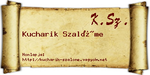 Kucharik Szalóme névjegykártya